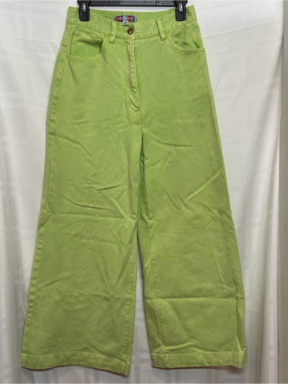 Urban Outfitters Bright Lime Green Wide-Leg Kids Pants